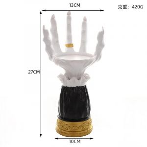 Pop39530-A 13x10x27cm-D&eacute;coration D'ambiance Squelette Humain De La Toussaint, Figurine D'action, Chandelier, Plateau, Sorci&egrave;re, Horreur, Bureau, Jouets D&eacute;coratifs - Neuf