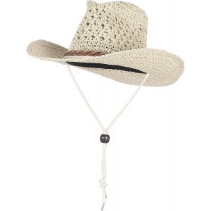 Chapeau De Cowboy En Paille Pour Femme.[Z1482] - Neuf