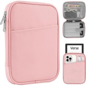 Eryi-Housse Universel Pour 7-8 Pouces For Fire Hd 8/Fire Hd 8 Plus Compatible Ipad Mini (6th Gen) 8.3"" 2021, Ipad Mini 5/4/3/2/1,Tab A8, 7""-8"" Android Tablet Sleeve Case -Rose - Neuf