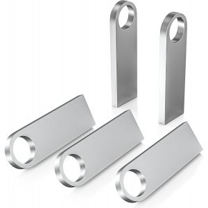 ChenQuanSarl-Lot De 5 Mini Clés Usb 16 Go Étanches 16 Go En Métal Pour Ordinateur Portable, Ordinateur, Tv, Voiture - Neuf
