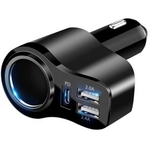 &iquest; &iquest;&iquest; &iquest; Chargeur Allume Cigare Usb,&iquest;&iquest;&iquest; Pd3.0 Allume Cigare Rapide Chargeur Voiture Usb C,Adaptateur Prise Allume Cigare Usb Pour Iphone 17/Air/16/15 Pro Max,Ipad,Samsung Galaxy S25 S24, Huawei - Neuf