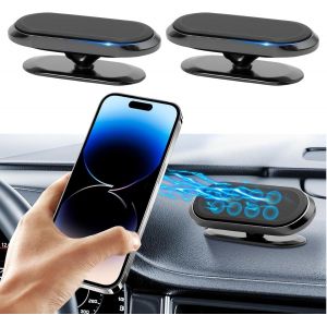 KALANKA-2 Pi&egrave;ces Support T&eacute;l&eacute;phone Voiture Magnetique pour iPhone/ Galaxy/ GPS, Porte 360&deg; Degr&eacute;s &Eacute;tre Ajust&eacute; Rotation & 8 Aimant Fort, Universel Portable Aimant&eacute; Holder pour Tableau de Bord de Voitu - Neuf