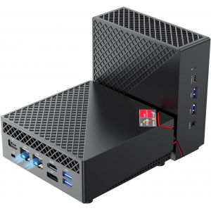 CHECARZHN--NO1-Am06 Pro Mini Pc ¿md Ryzen 5 5500U (6C/12T, Jusqu'À 4,0 Ghz), 16 Go Ddr4 512 Go M.2 Ssd Mini Ordinateur De Bureau Dual Lan, Hdmi+Dp+Type-C 4K Uhd Triple Display/Dual Wifi Pour Jeux/Bur - Neuf