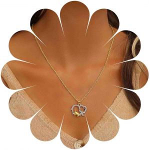 Kal-Collier Pendentif Éléphant Boho Collier Ras Du Cou Éléphant Argent Doré Collier Éléphant Creux Collier Chaîne Éléphant Animalier Bijoux Pour Femmes Et Filles - Neuf