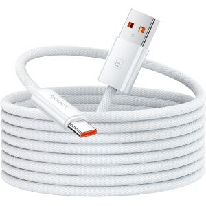 JGD-Cable Tress&eacute; Carplay pour iPhone 16 de Voiture, 3 M C&acirc;ble USB A vers USB C Charge Rapide Compatible pour iPhone 17 Pro Max/16/16 Pro Max/15, Samsung S24 S23, Huawei Mate 60/50, Honor, Xiaomi - Neuf