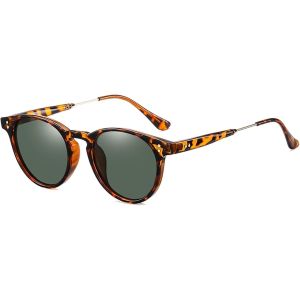 Lunettes De Soleil Rondes Polarisées Rétro Unisexes, Lunettes De Soleil Mode Style Depp Pour Hommes Femmes, Mode Voyage, Conduite, Cyclisme, Pêche, Lunettes De Soleil De Plage, Protection Uv400 - Neuf