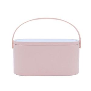 Bo&icirc;te de rangement de maquillage portable avec miroir LED - Blanc - Neuf