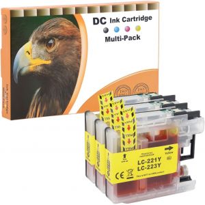 D&C 3X Jaune Cartouche d'encre Compatible pour Brother LC-223 XL pour Brother DCP-J4120DW DCP-J562DW MFC-J4120DW MFC-J4420DW MFC-J4425DW MFC-J4620DW MFC-J4625DW MFC-J480DW MFC-J5320DW MFC-J5620DW - Neuf