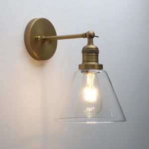 Subzonal-Industriel 180 Degr&eacute;s Ajustable Applique Murale, C&ocirc;ne Abat-Jour En Verre Lampe Murale, Vanit&eacute; &Eacute;clairage Mural Pour Salle De Bain, Cuisine, Chambre &Agrave; Coucher (Antique) - Neuf