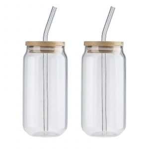 Lot de 2 gobelets en verre borosilicate pour boissons froides, cocktails - Neuf