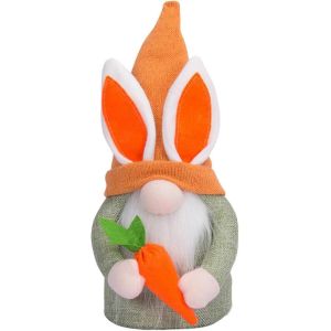 Lapin de P&acirc;ques en peluche-d&eacute;licieuse d&eacute;corations de P&acirc;ques mettant en vedette un design de Gnome, d&eacute;cor de P&acirc;ques Unique - Neuf