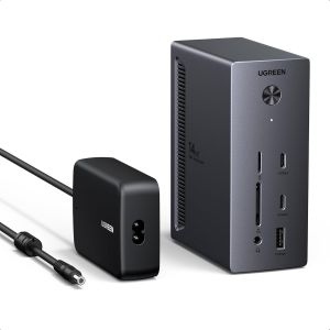 acdsgd-Revodok Pro Docking Station USB C 2 HDMI 4K 60Hz et 1 DisplayPort 8K 30Hz 14 en 1 Station Accueil Triple &Eacute;cran Extension pour Ordinateur avec Multi USB 10Gbps RJ45 PD Charge SD TF 3.5mm Port - Neuf