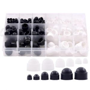 300Pcs Boulon Couvre-vis Capuchons Assortiment Kit Dôme Boulon Écrou Hex Hexagone Protection Capuchons Couvercle Nylon - Neuf