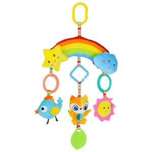 Poussette B&eacute;b&eacute; Mobile Hochet Poussette Landau Pendentif Dessin Anim&eacute; Animal Pour Poup&eacute;e Nourrissons Berceau Suspendu Cloche &Eacute;ducatif Sensoriel - Neuf