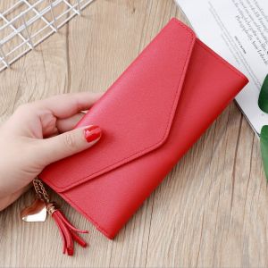 Portefeuille multifonctionnel à pendentif Campus rouge pour femme - Neuf