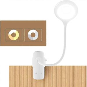 Lit Lampe De Lecture,Lampe À Pince À Gradation Tactile Led,Lampe De Lit De Protection Oculaire 3 Couleurs Et 3 Luminosités,Lampe À Pince Led 360 Flexible À Col De Cygne - Neuf