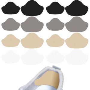 Kalanka-8 Pairs Patch Talon Chaussure R&eacute;paration,Reparation Talon Chaussure,Auto-Adh&eacute;sif Protege Talon Chaussure,Cousin De Talon Autocollant,Patch Collant Chaussures,Grand Et Petit,Noir,Blanc,Gris,Be - Neuf