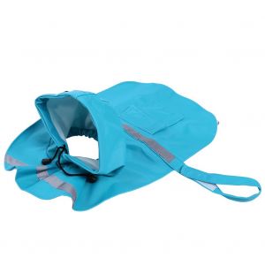 Hjlian Manteau Impermeable Pour Animaux De Compagnie, Veste Impermeable A Capuche Pour Chien, Poncho, Cape De Pluie, Vetement D'exterieur, Bleu Clair, L - Neuf