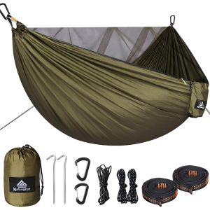 Subzonal-Naturefun Hamac De Camping Avec Moustiquaire | Capacit&eacute; De Charge De 300kg, (290 X 140 Cm) Nylon Parachute Respirant, S&eacute;chage Rapide | Accessoires Complets | Hamac De Voyage Facile &Agrave; Install - Neuf