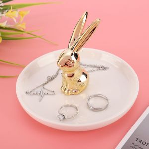 Hjlian Support A Bagues Pour Bijoux, Colliers, Bracelets, Presentoir, Decoration D'interieur, Dore - Neuf