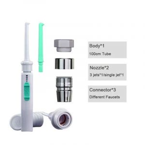 Nettoyeur De Dents Portable,Irrigateur Chev,Hydropulseur Dentaire,Pression R&eacute;glable,Jet De Pr&eacute;l&egrave;vement D'eau,Fil Dentaire,Aucune Charge N&eacute;cessaire - Type 2 Nozzles Type #B - Neuf