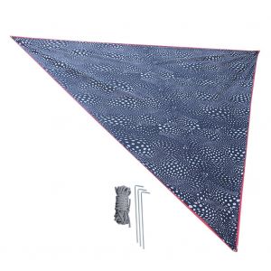 Auvent De Camping Super Grand, Pare-Soleil, Portable, Coupe-Vent, Triangulaire, Tapis De Sol Exterieur (Noir Et Blanc 3 X 3 X 3 M) - Neuf