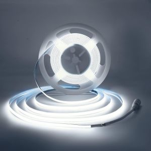 Ruban Led Cob 24v 5m Blanc Froid 6000k,Arote Bande Led Cob 5mm Largeur 384leds/M Dimmable Haute Densité Lumière (Sans Alimentation) Diy Ip20 Pour Chambre Cuisine Maison Décoration Intérieure - Neuf