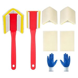 Outil De Réparation De Peinture D'angle 3 En 1 2pcs Outil De Peinture D'angle 1pcs Gants Double Couche Pour Les Coins,Dark Co - Neuf