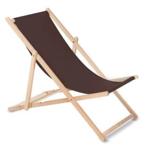 Greenblue Fauteuil De Plage Pliant En Hetre Brun Fonc&eacute; Classique Jardin Piscine Voyager - Neuf