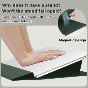 15 15,6 16,1 Pouces Housse Ordinateur Portable Sacoche Fonction Stand Pour Macbook Air 15 M3/M2 A3114 A2941, Macbook Pro 16 M4/M3/M2/M1 Pro/Max, Macbook Pro 15 M3/M2 A3114 A2941 Vert - Neuf