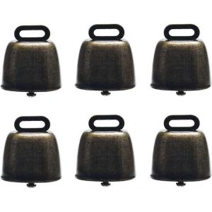 6 Pi&egrave;ces Petites Cloches En Laiton Vache Cheval Mouton P&acirc;turage Cloches En Cuivre Cloches Antivol Pour Animaux De Compagnie - Neuf