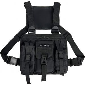 ytseazn-Sac De Poitrine Pour Homme,Sac De Poitrine Tactique,Sac Banane Tactique,Sac Tactique,Noir ,Mode - Neuf