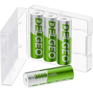 KGABERY-Lot De 4 Piles Au Lithium Rechargeables Aa-3600 Mwh-Haute Capacité-1,5 V-Batterie Au Lithium Aa Rechargeable Longue Durée - Neuf