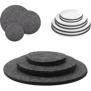 KALANKA-30 Pièces Rond Protege Poele, Souple Feutrine Protection Poele et Casserole, Protege Casserole pour la Protection et l`empilage des Couverts, 3 Tailles(12.7 cm / 19 cm / 26.7 cm) - Neuf