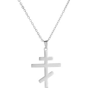 Tianyi-Collier Pendentif Croix Orthodoxe En Acier Inoxydable Collier Pendentif Croix Classique Bijoux Amulette Orthodoxe Russe Collier Religieux - Neuf