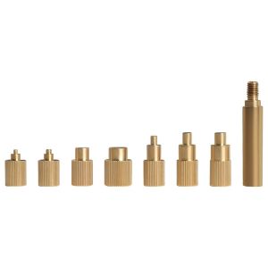 MEVRONISSHOP-Accessoires d'imprimante 3D Heat Set Outil d'insertion - M2 M2.5 M3 M4 M5 M6 M8 Filetage droit en laiton - Kit adaptateur d'&eacute;crou molet&eacute; : interchangeable avec pointe de fer &agrave; souder - Neuf