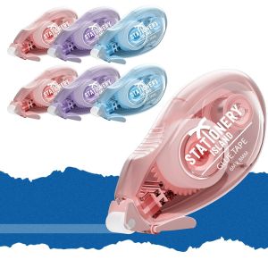 Mevronisshop-6pcs Colle Roller, Souris Colle Roller De Ruban Adh&eacute;sif Double Face Transparent. Colle Scrapbooking Pour Cartes, Scrapbook, Journal, Album Photo - 8mm X 6 M - Neuf