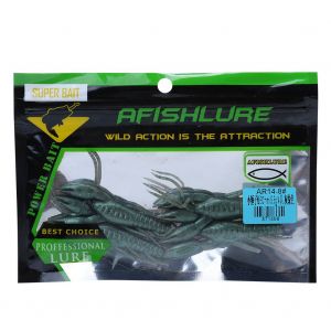 Lot De 4 Leurres Souples En Forme De Crevette De 80 Mm, Appats Bioniques De Peche, 5,5 G (Olive) - Neuf