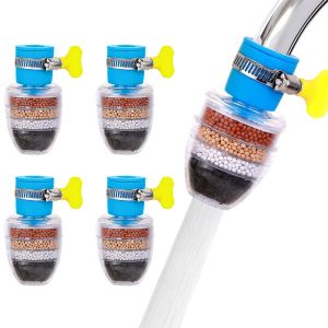 4 pcs Rond à Charbon filtre de robinet Cuisine Filtration Le Charbon Actif filtreRobinet de Maison PurificateurHome Eau Robinet FiltresRobinet Filtre à Eau Purificateur pour CuisineSalle de Bains - Neuf