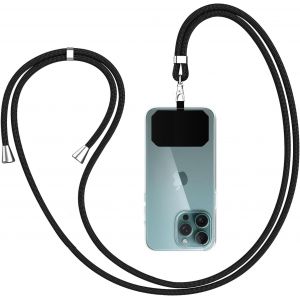 Kal-Chaîne De Téléphone Portable Universelle À Bandoulière U2013 Compatible Avec N'importe Quel Téléphone Portable Et Smartphone, Chaîne À Bandoulière, Étui Avec Cordon - Neuf