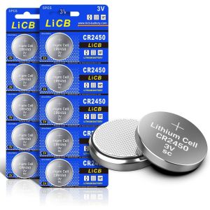 CR 2450 Lot de 10 piles bouton au lithium,3 V - Neuf