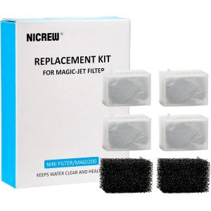 Accessoires De Filtre Intérieur Aquarium Avec 2 Mousses Filtrantes Et 4 Charbons Actifs,Convient Filtre Intérieur De 150l/H Et De 200l/H - Neuf
