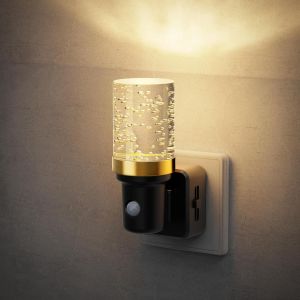 Veilleuse Led,Dimmable Veilleuse Prise Electrique Avec D&eacute;tecteur De Mouvement Et Capteur Cr&eacute;pusculaire,3000k Blanc Chaud,Veilleuses Enfan Pour Couloir,Escalier,Cuisine - Neuf