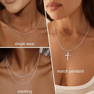 Collier Cha&icirc;ne Argent 925 Maille Singapour V&eacute;nitienne De Collier Fermoir &Agrave; Anneau &Agrave; Ressort Fin Robuste Collier En Argent Sterling Pour Femmes Hommes Longueur 40 45 50 55 Cm[Col9220127] - Neuf