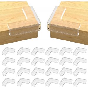 Coin De Table Protection Bebe,24 Pcs Protection Coin De Table B&eacute;b&eacute;,L-Formes Transparent Protection Angle Meuble,Protege Coin De Table Bebe Pour Securite Enfant S&eacute;curit&eacute; Domestique - Neuf