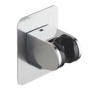 Support de pommeau de douche &eacute;tanche et r&eacute;glable avec fixation murale adh&eacute;sive puissante - Neuf