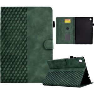 Eryi-Coque Pour Samsung Galaxy Tab A9 8.7'' 2023 Sm-X110/ X115 Premium Cuir Pu Housse Motif De Diamant Etui De Protection Poche Case Avec Support, Vert Foncé - Neuf