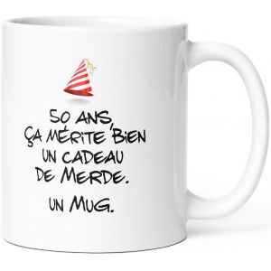 Eryi-Mug Anniversaire 50 Ans Humour Tasse Message Drôle Idée Cadeau Original Rigolo Pour Ami Homme Femme Collègue Copain Copine Pour Joyeux Anniversaire Cinquante Ans Cinquantaine. - Neuf