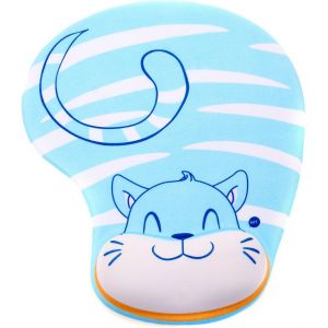 Design Tapis de Souris Repose-Poignets Gel, Gel Mouse Pad Tapis de Souris avec Repose-Poignets, Chat Bleu, TKC5100 bluecat - Neuf