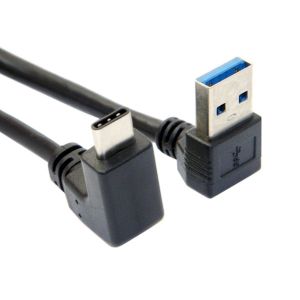 Câble De Données Usb 3.1 Usb-C Vers Le Haut Vers Le Bas Coudé Vers Le Bas À 90 Degrés Vers Le Bas Pour Tablette Et Téléphone[CAB9163093] - Neuf